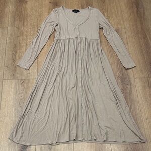 Hatch Maternity Nursing Dress Tan Long Sleeve Dress